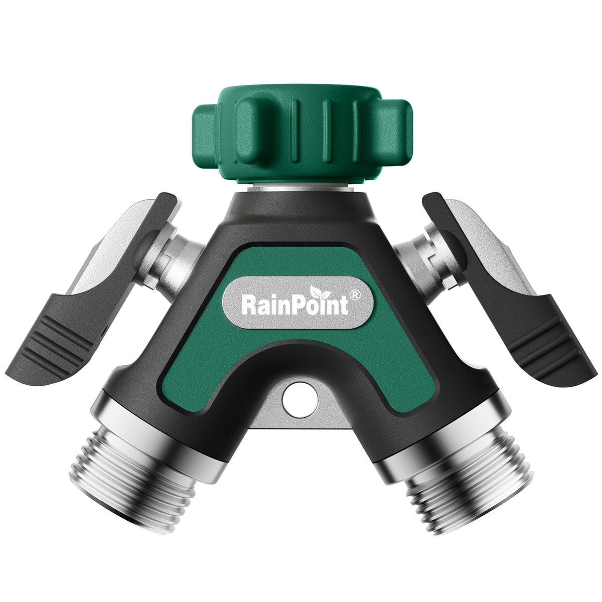 RainPoint 2-Way garden hose splitter with side lever for easy one-handed control