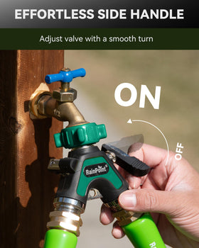 RainPoint side-lever operation allows precise control with wet gloves