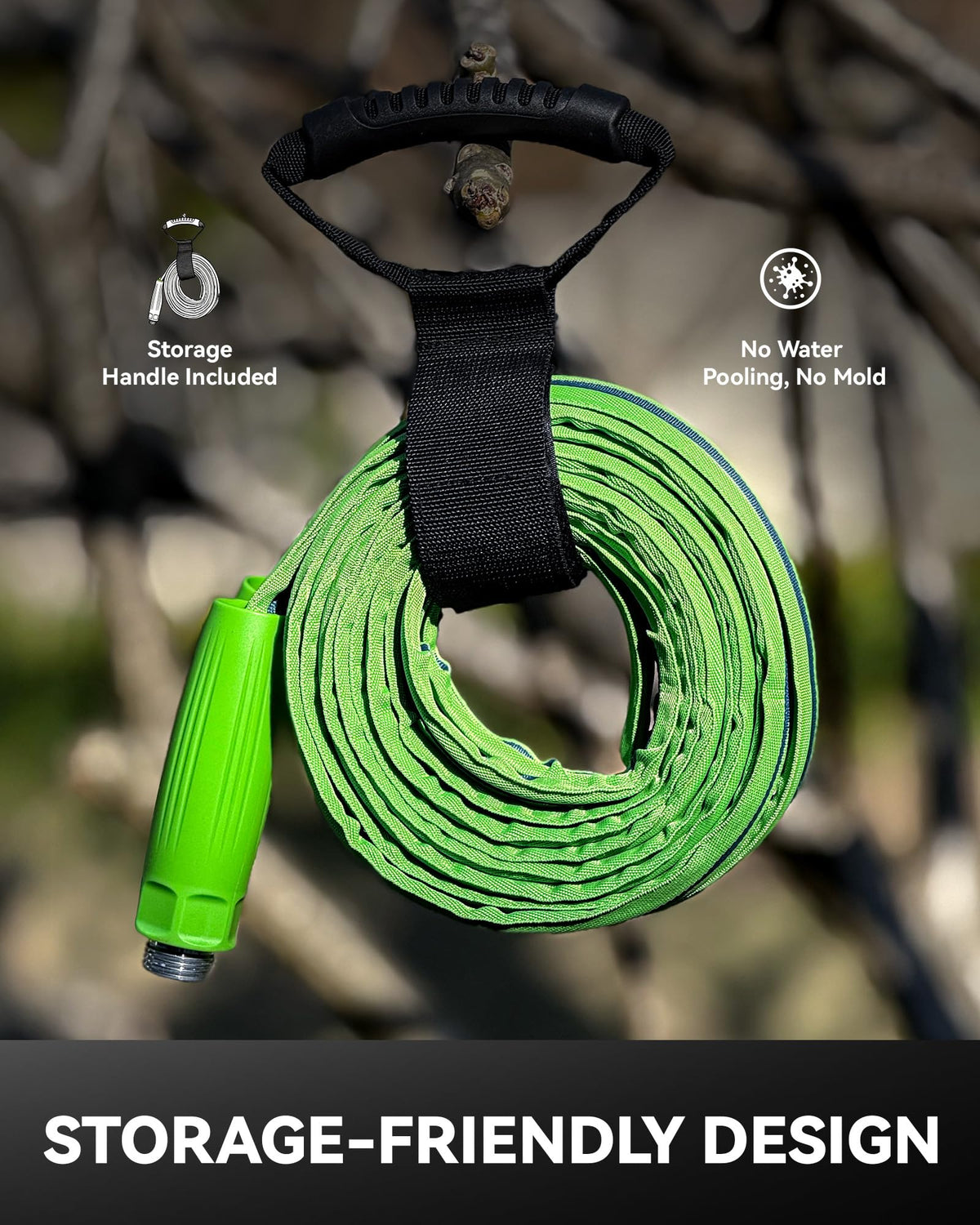 RainPoint weather-ready hose withstands extreme temperatures for year-round use.