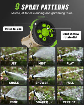 RAINPOINT handle lock maintains a steady water flow for easier spraying.
