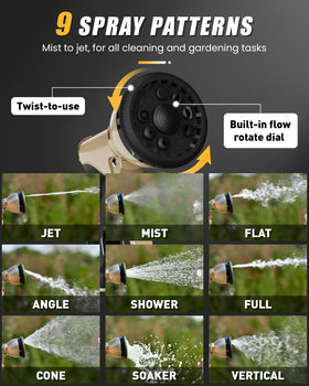 RAINPOINT handle lock maintains steady water flow to reduce hand fatigue.