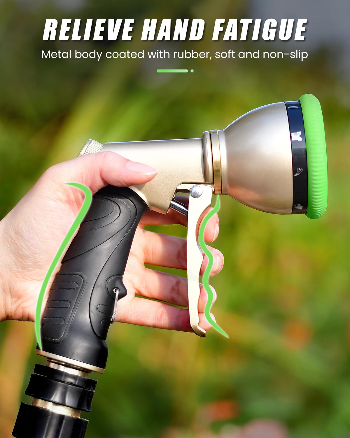 Rainpoint heavy-duty nozzle ideal for car, pet washing, and outdoor cleaning.
