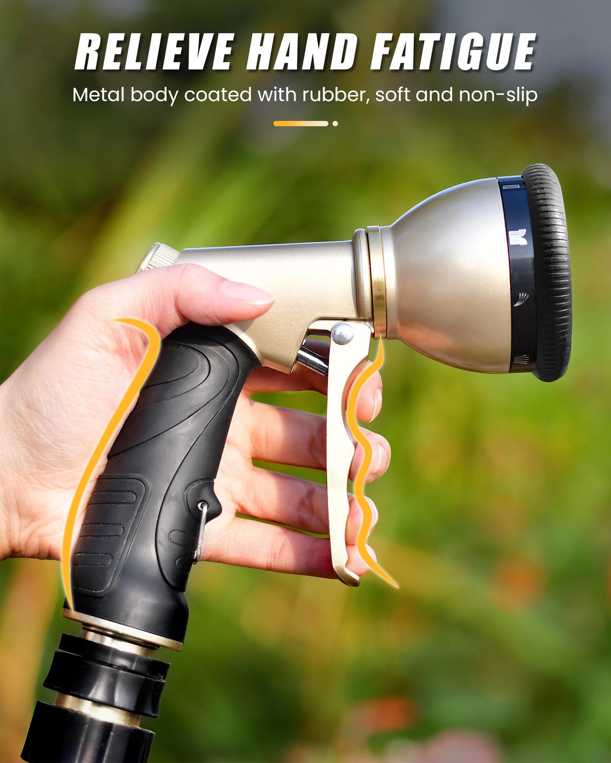RAINPOINT heavy-duty nozzle offers reliable performance for gardens, patios, and pets baths.