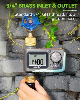 Installation kit for quick setup of the RAINPOINT sprinkler timer.