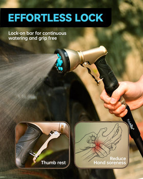 RAINPOINT leak-proof 3/4 GHT connection minimizes water waste during use.