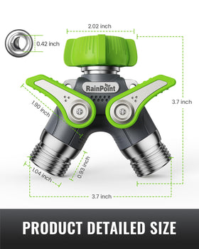 RAINPOINT leak-proof dual outlets ensure clean connections and reduced drips.