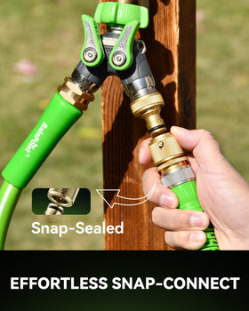 RainPoint leakproof hose connector shown on a hose with a tight seal