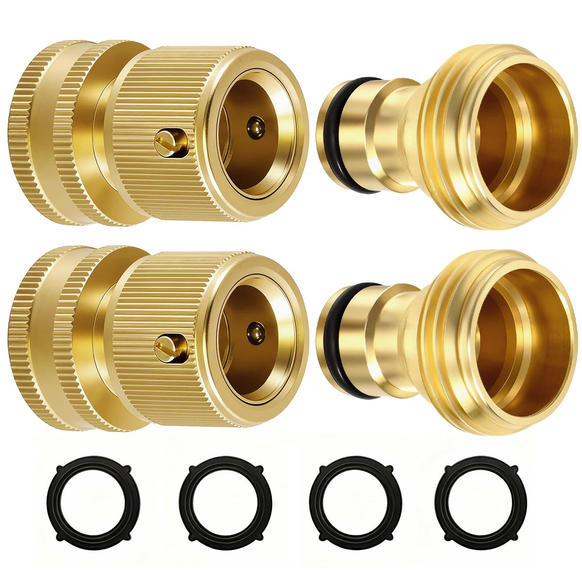 RainPoint quick-connect kit features 3/4 GHT fittings for universal hose connections