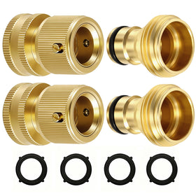 RainPoint quick-connect kit features 3/4 GHT fittings for universal hose connections