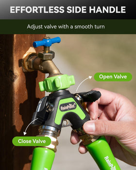 RAINPOINT side-mounted lever enables quick adjustments with wet hands.