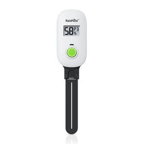RAINPOINT Smart Soil Moisture Meter LCD display shows real-time soil humidity.
