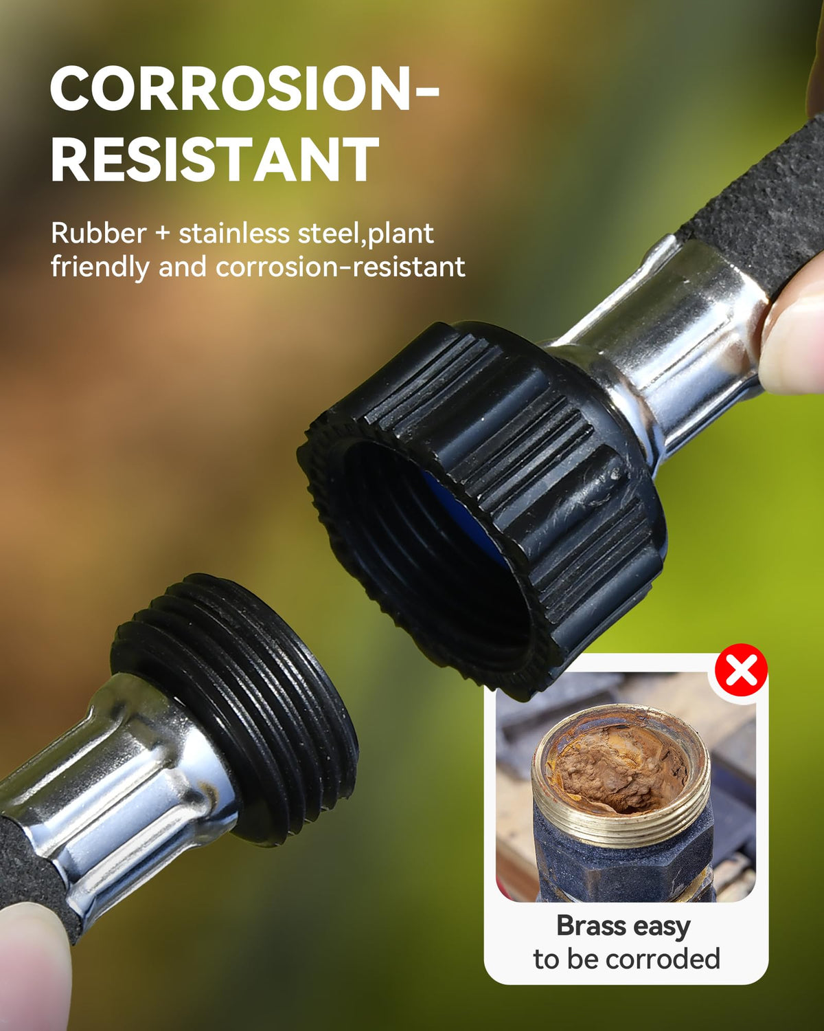 RAINPOINT 50ft hose adapts to uneven terrain and buried layouts