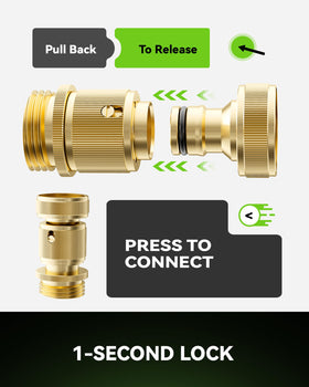 RainPoint solid brass construction ensures durability and reliable hose connections