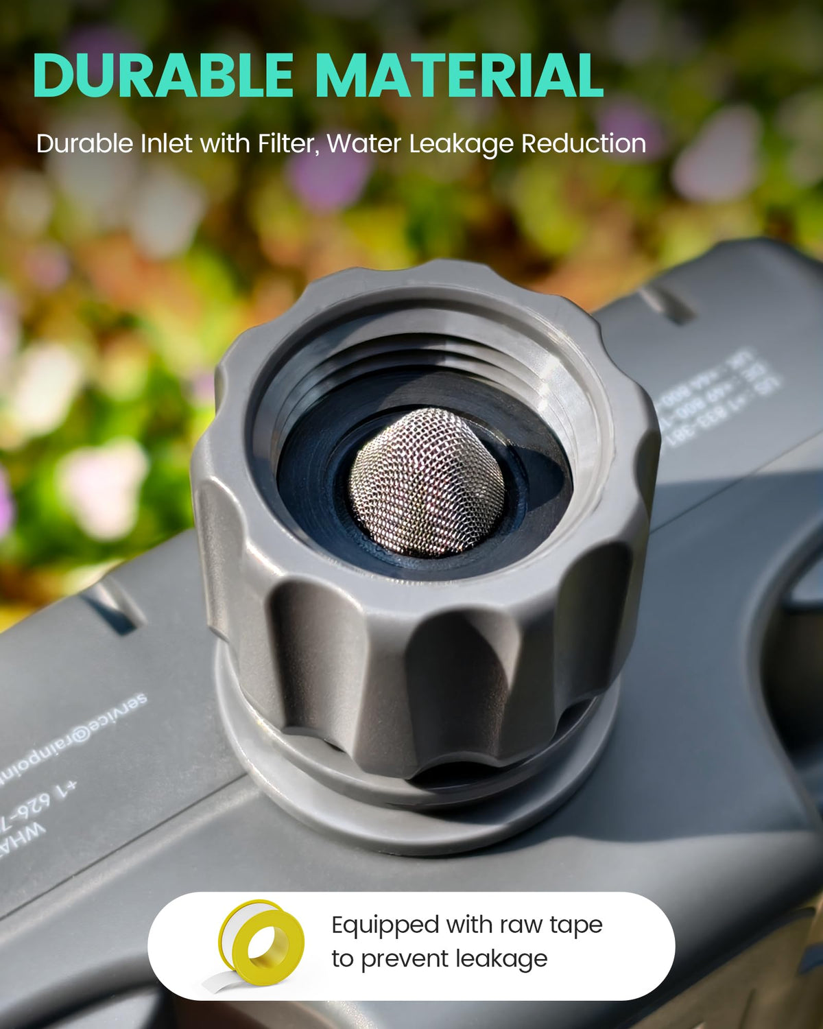 RAINPOINT dual-zone settings optimize irrigation with independent schedules.