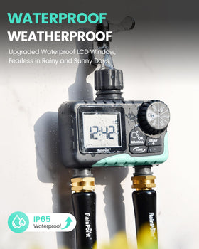 RAINPOINT automatic/manual switch supports flexible watering options.