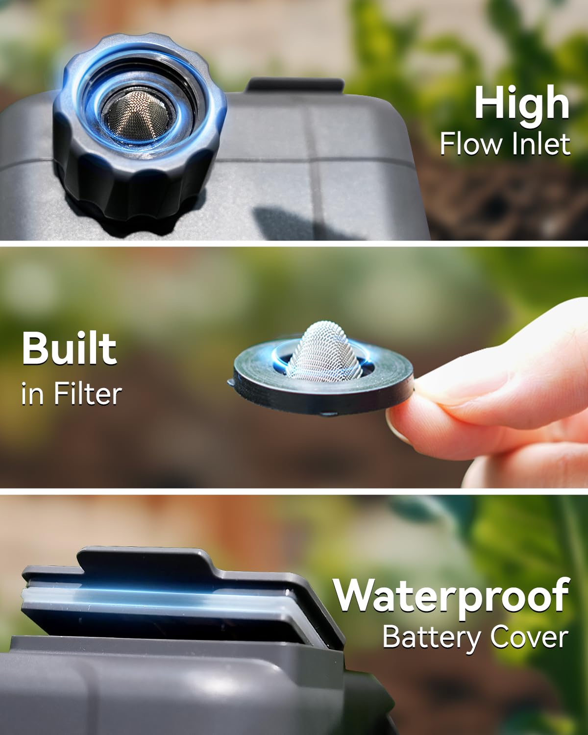 Rainpoint Sprinkler Timer standard 3-4 connector fits most hoses.