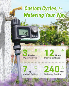 Rainpoint sprinkler timer supports high pressure operation up to 180psi.