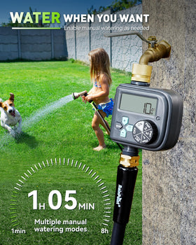 RAINPOINT timer manual watering function enabling on-demand tasks.