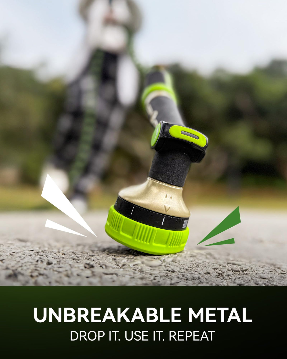 RainPoint textured rubber grip ensures secure, non-slip handling.