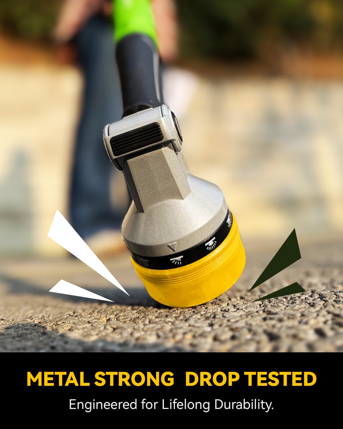 RAINPOINT thumb flow-control allows one-handed adjustments and water savings.