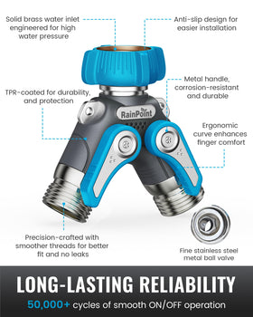 Two-way outputs with shutoff valves allow independent water control