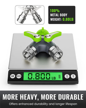 RAINPOINT two-way spigot demonstrates easy shutoff control for flexible watering.