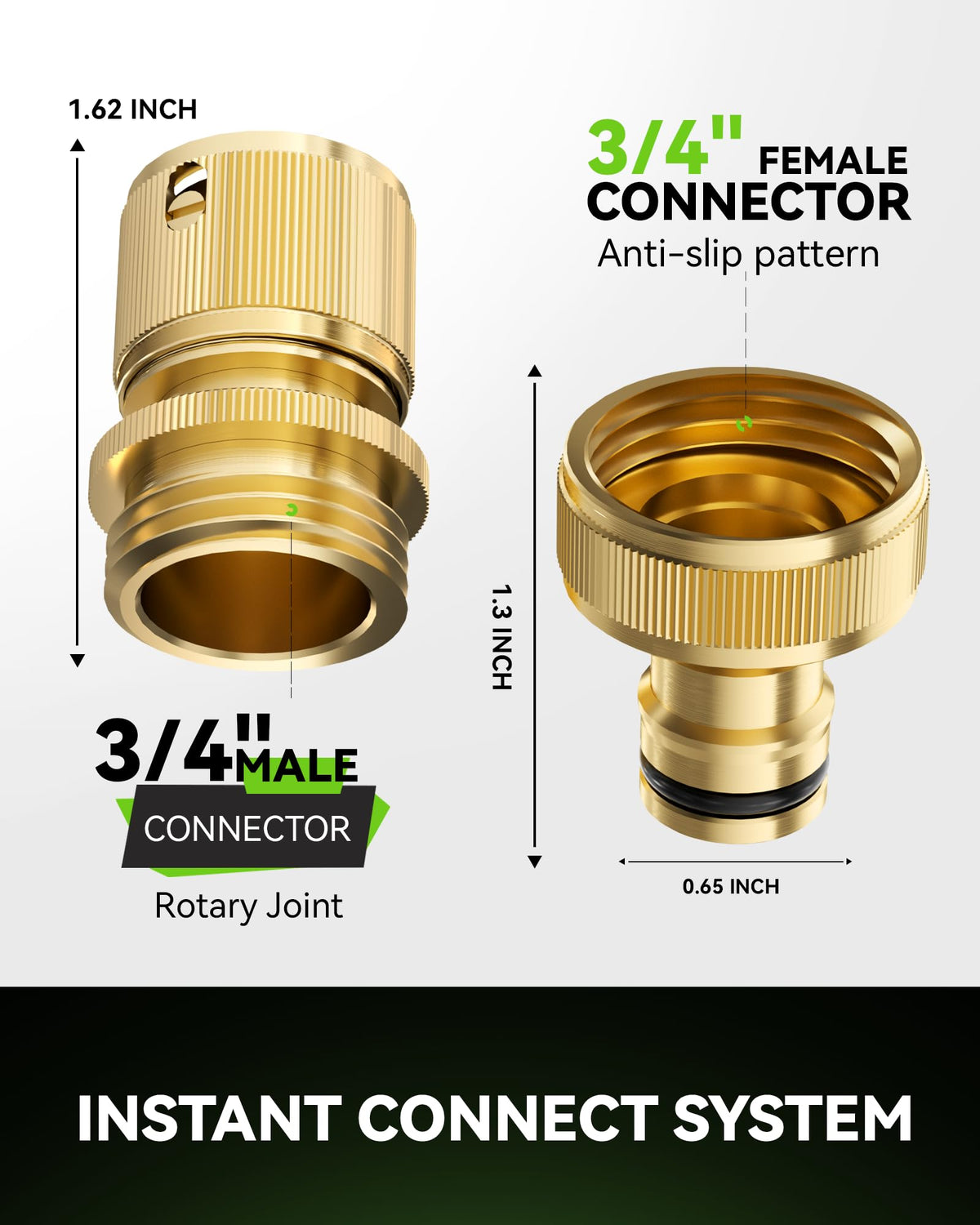 RainPoint universal 34 ght fittings fit most standard hoses