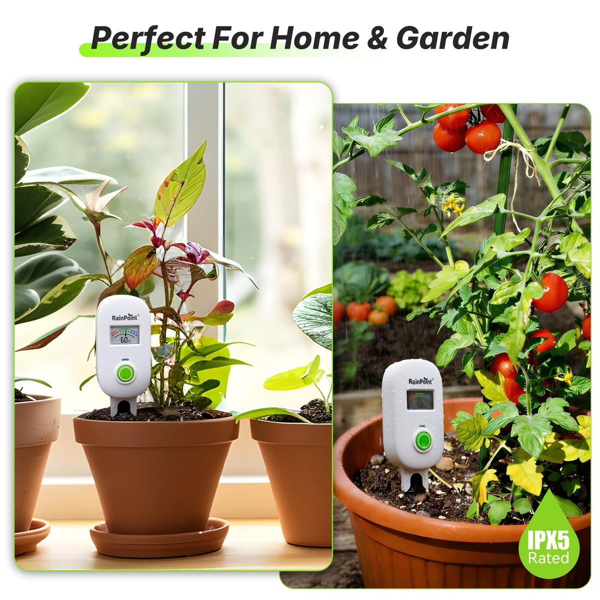 RAINPOINT Visual Gauge meter outdoor-use suitable for garden beds