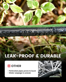 RAINPOINT saves up to 80% water with even soil moisture across garden beds.