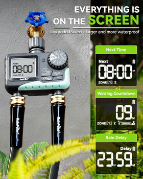 RAINPOINT rain-delay-function helps skip watering on rainy days to save water.