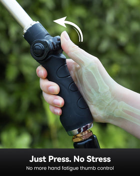 RAINPOINT watering wand gooseneck extended head enables precise reach from the ground.