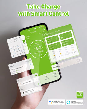 RainPoint timer with Alexa and Google Assistant voice control.