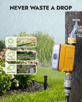 RAINPOINT setup guide image shows easy installation steps for the timer.
