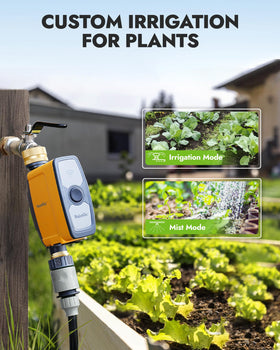 RAINPOINT system configuration view illustrates multi-device irrigation readiness.