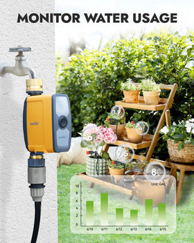 RAINPOINT voice control ready feature enables hands-free irrigation with compatible devices.