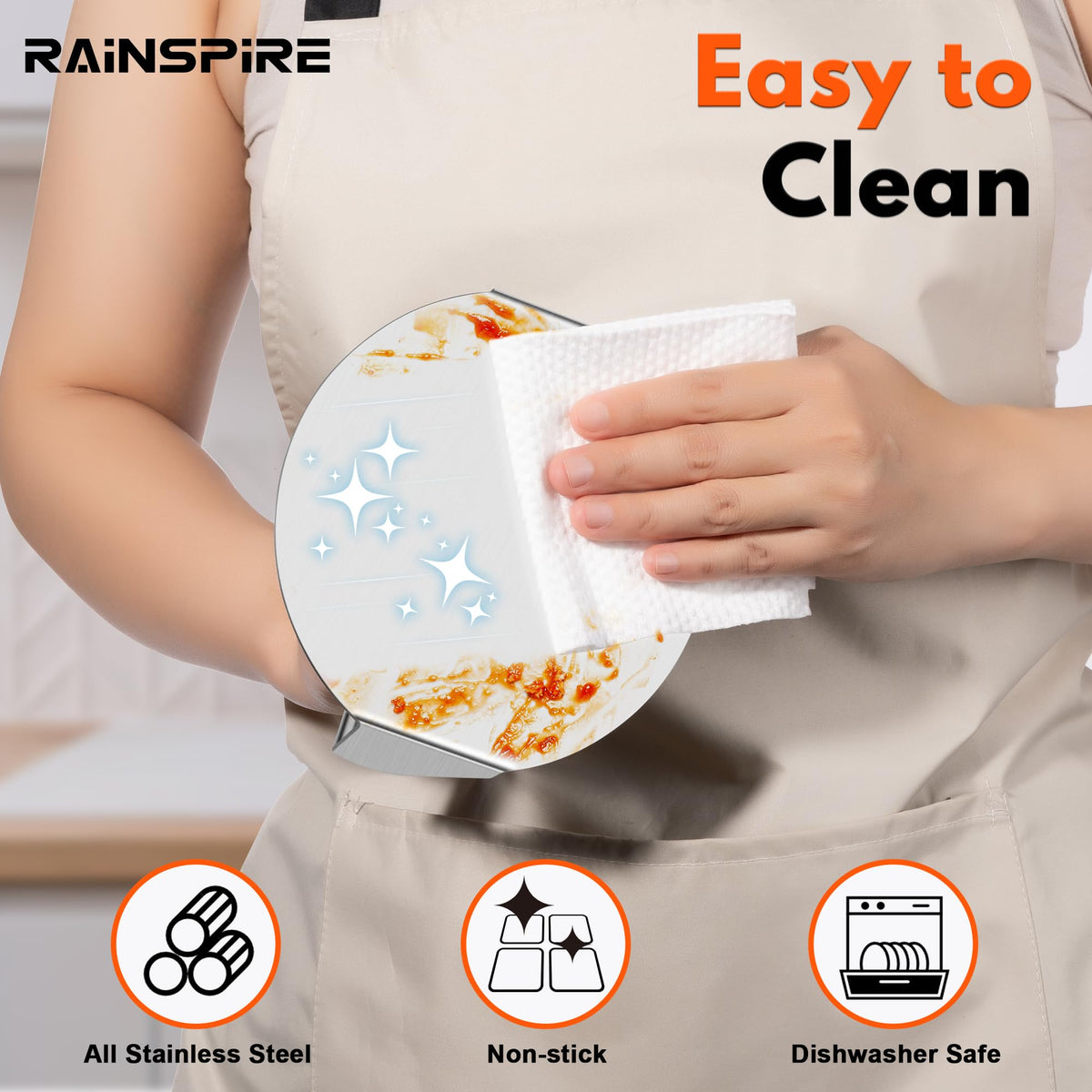 Stainless steel construction by Rainspire for durable, rust-resistant performance