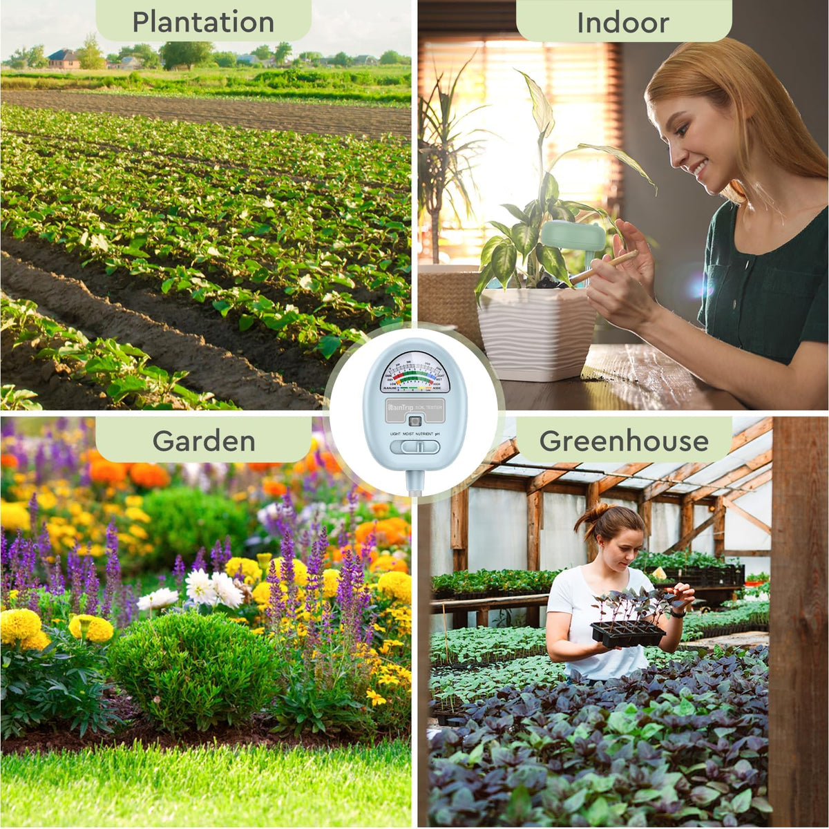 Raintrip compact tool supports lawn and farm checks with quick results.