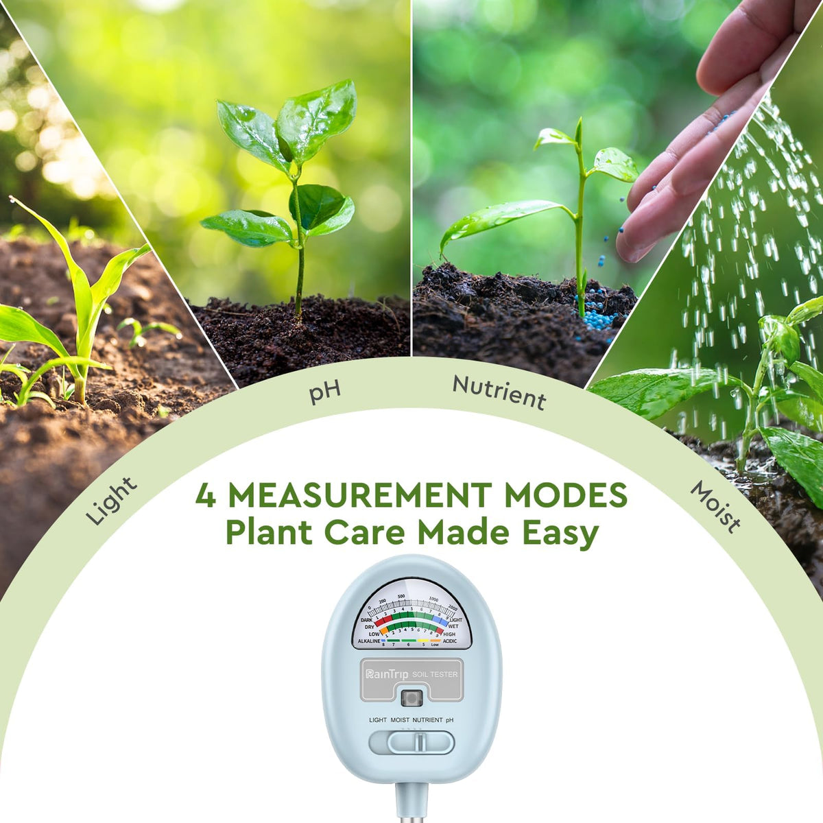 Raintrip single-probe design minimizes root disturbance during testing.