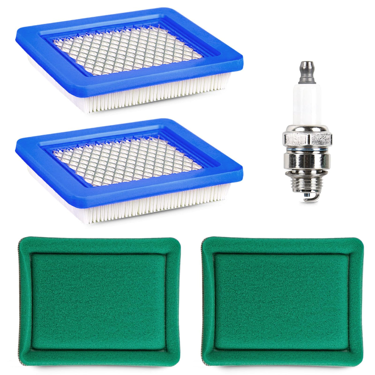Rakiyada 2pcs 491588S air filter with pre-filter ready for quick lawn mower maintenance