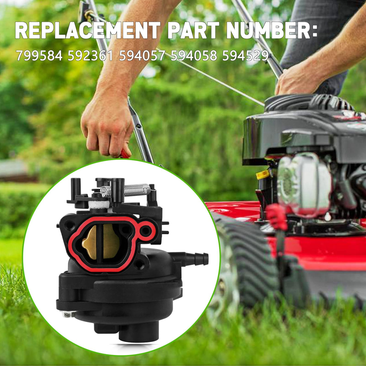 Rakiyada 799584 carburetor kit with spark plug boosts engine performance and easy install