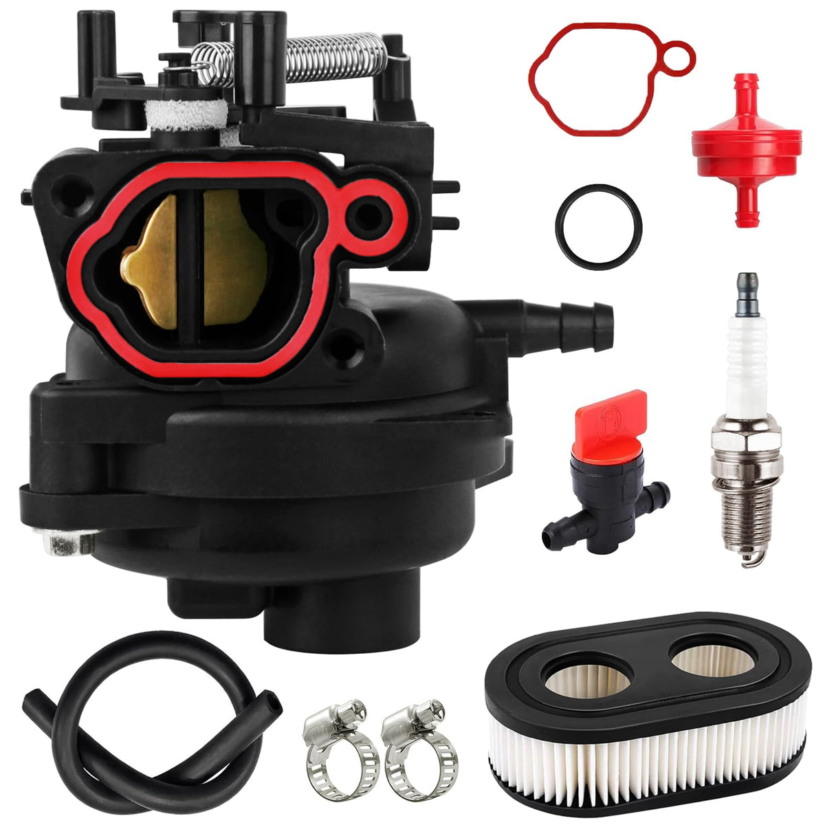 Rakiyada 799584 carburetor kit close-up for Troy-Bilt compatibility improves starting reliability