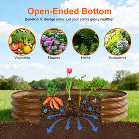 Rakukiri 2-set oval planters bolt-nut assembly enables quick setup.
