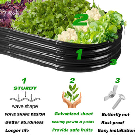Rakukiri 60x29x11-inch dimensions provide ample soil for vegetables and herbs