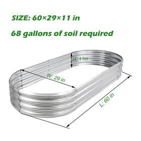 Rakukiri galvanized planter 60×29×11 inches suitable for vegetables