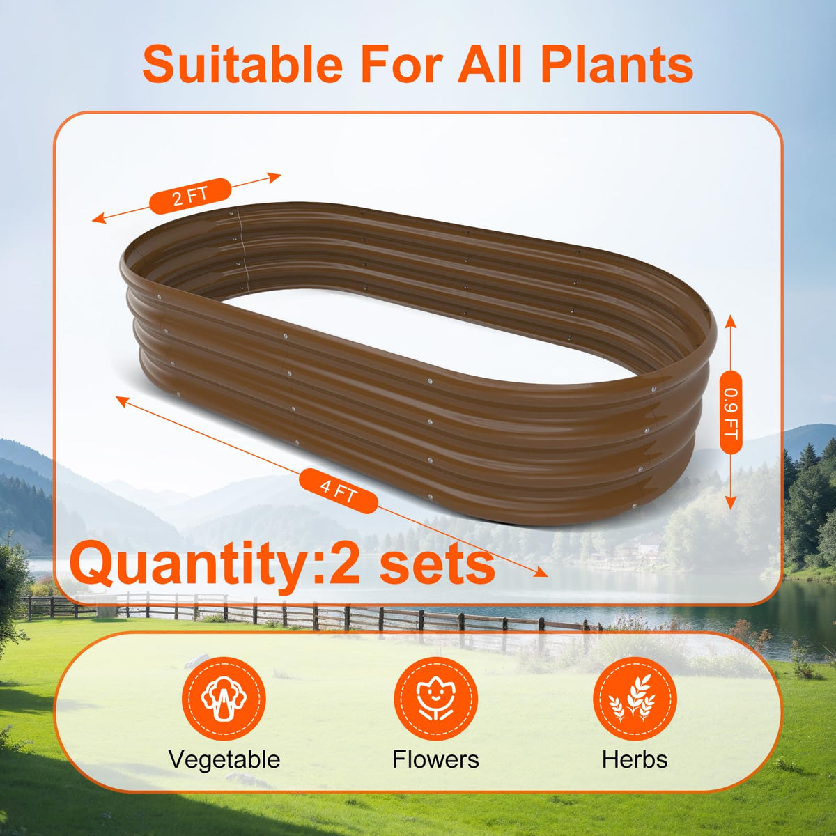 Rakukiri raised garden bed open-bottom drainage supports healthy root growth in vegetables.