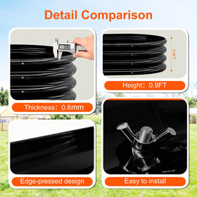 Rakukiri oval dimensions 48x24x11 inches for patio use