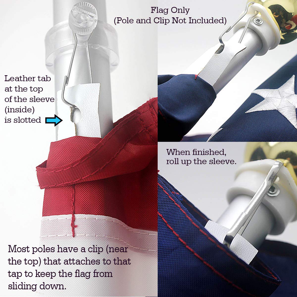 Rambon 210D tough spun polyester flag material for lasting use.