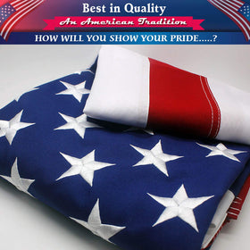 Rambon versatile flag for indoor or outdoor display.