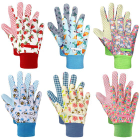 Ramede kids garden gloves with flowers pattern for gentle gardening