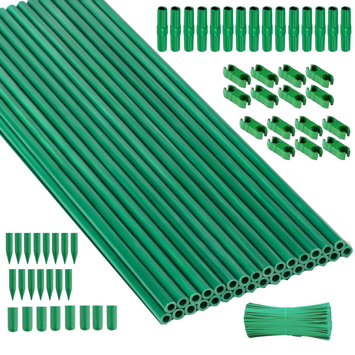 Ranchbtn Garden Stakes 30-pack set ready for upright plant support.